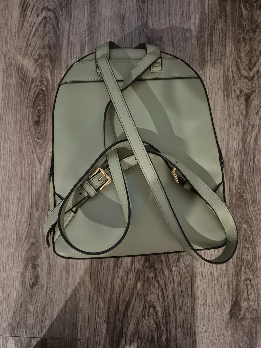 Michael Kors Olive Green Pebbled Leather Mini Backpack